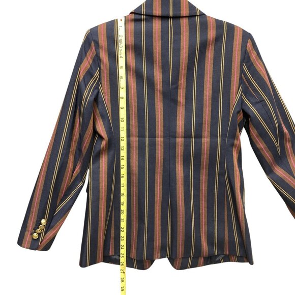 Banana Republic Factory Striped Icon Blazer Size 6 Petite Classic‎ Preppy NEW - Picture 11 of 16